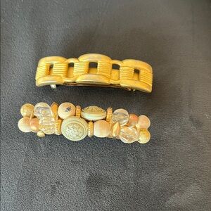 Vintage Gold Hair Clips Set